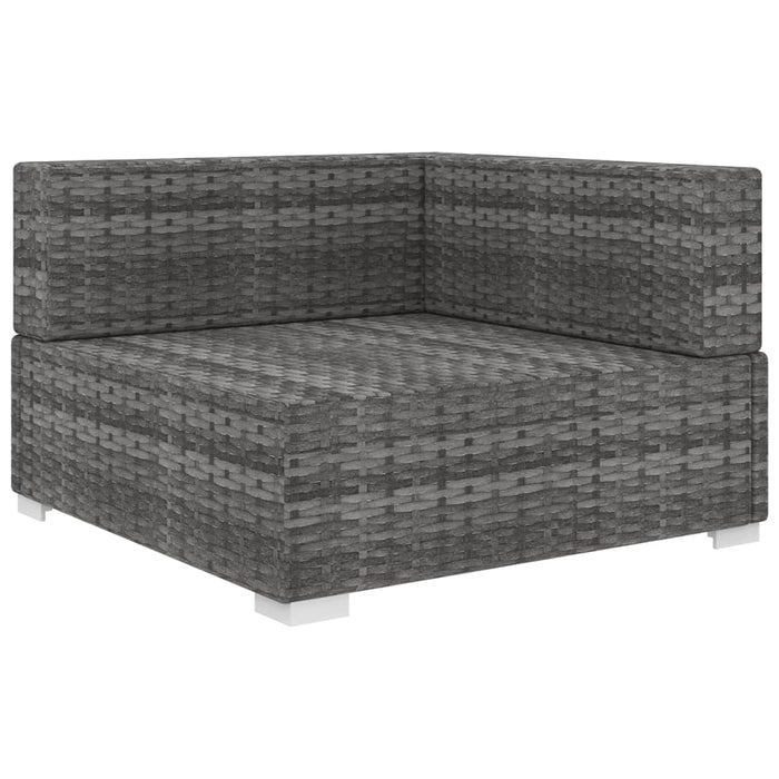 Scaun de colț modular cu perne, gri, poliratan WALTI