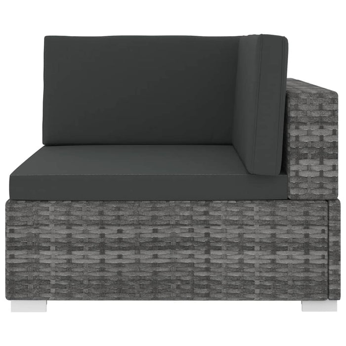 Scaun de colț modular cu perne, gri, poliratan WALTI
