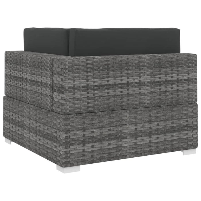 Scaun de colț modular cu perne, gri, poliratan WALTI