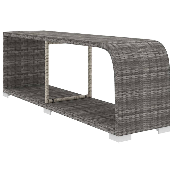 Set mobilier de grădină cu perne, 10 piese, gri, poliratan WALTI
