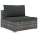 Set mobilier de grădină cu perne, 8 piese, gri, poliratan - WALTI WALTI