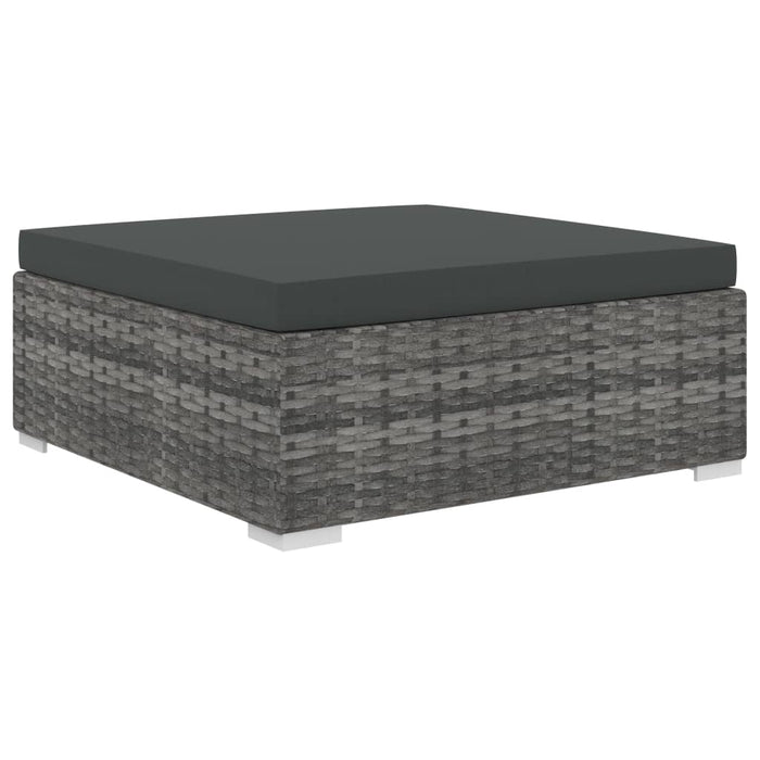 Set mobilier de grădină cu perne, 8 piese, gri, poliratan - WALTI WALTI