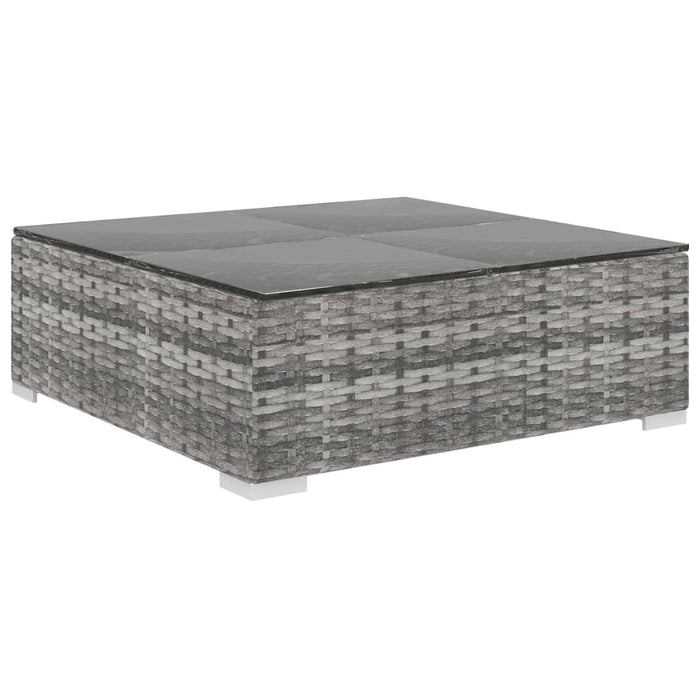 Set mobilier de grădină cu perne, 8 piese, gri, poliratan - WALTI WALTI