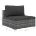 Set mobilier de grădină cu perne, 8 piese, gri, poliratan - WALTI WALTI