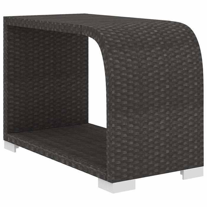 Set mobilier de grădină cu perne, 8 piese, negru, poliratan WALTI