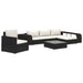 Set mobilier de grădină cu perne, 8 piese, negru, poliratan - WALTI WALTI
