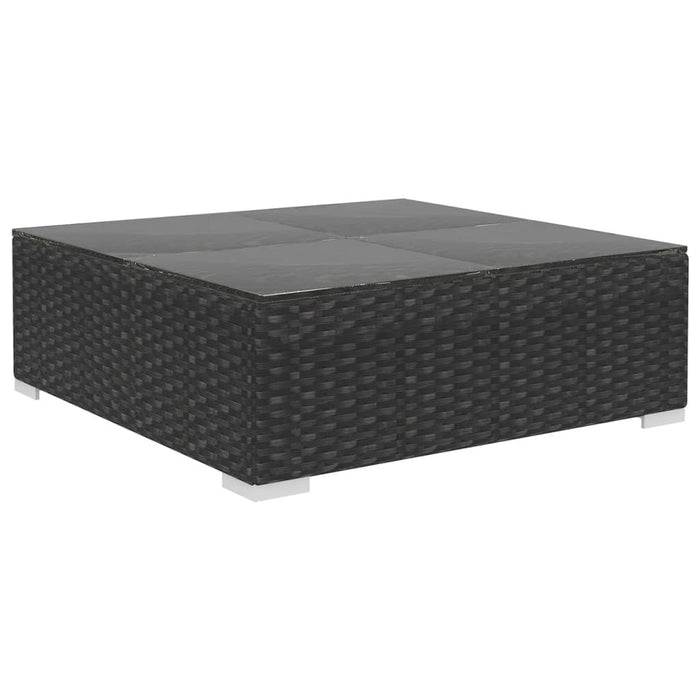 Set mobilier de grădină cu perne, 8 piese, negru, poliratan - WALTI WALTI