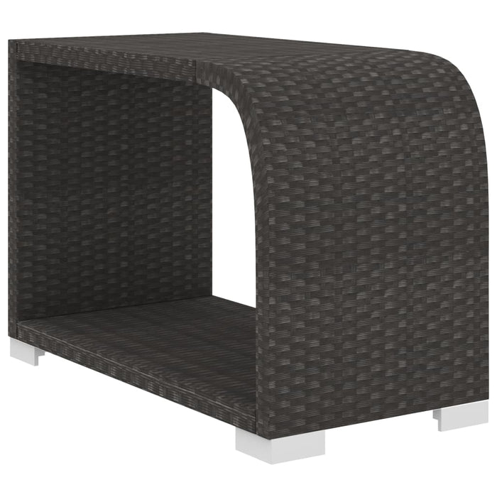 Set mobilier de grădină cu perne, 8 piese, negru, poliratan - WALTI WALTI