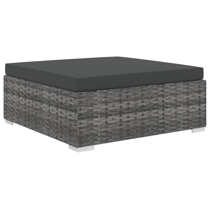 Set mobilier de grădină cu perne, 8 piese, gri, poliratan - WALTI WALTI