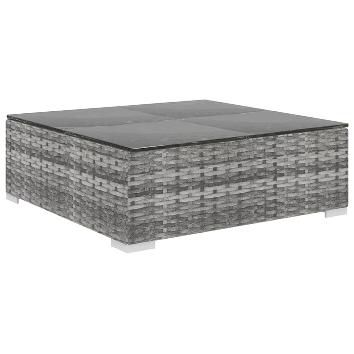 Set mobilier de grădină cu perne, 8 piese, gri, poliratan - WALTI WALTI