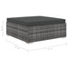 Set mobilier de grădină cu perne, 8 piese, gri, poliratan - WALTI WALTI