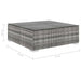 Set mobilier de grădină cu perne, 8 piese, gri, poliratan - WALTI WALTI