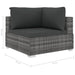 Set mobilier de grădină cu perne, 11 piese, gri, poliratan - WALTI WALTI