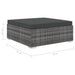 Set mobilier de grădină cu perne, 11 piese, gri, poliratan - WALTI WALTI