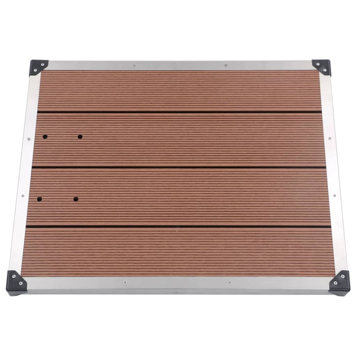 Cădiță de duș de exterior maro 80x62 cm WPC și oțel inoxidabil - WALTI WALTI