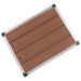 Cădiță de duș de exterior maro 80x62 cm WPC și oțel inoxidabil - WALTI WALTI