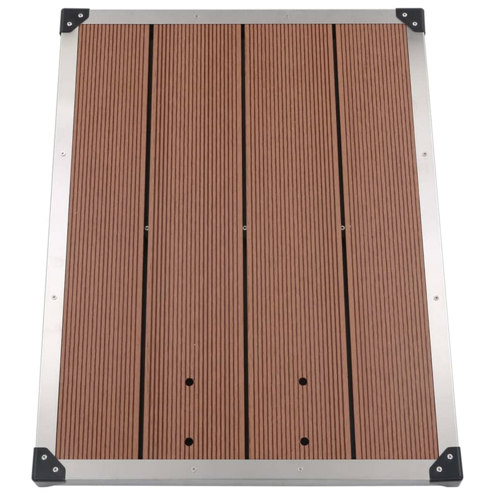 Cădiță de duș de exterior maro 80x62 cm WPC și oțel inoxidabil - WALTI WALTI