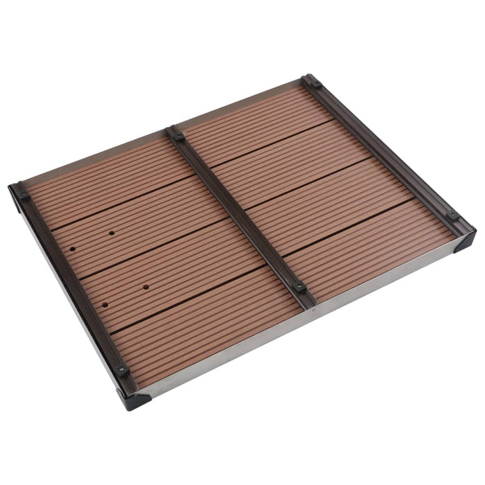 Cădiță de duș de exterior maro 80x62 cm WPC și oțel inoxidabil - WALTI WALTI
