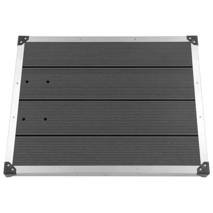 Cădiță de duș de exterior gri 80x62 cm WPC și oțel inoxidabil - WALTI WALTI