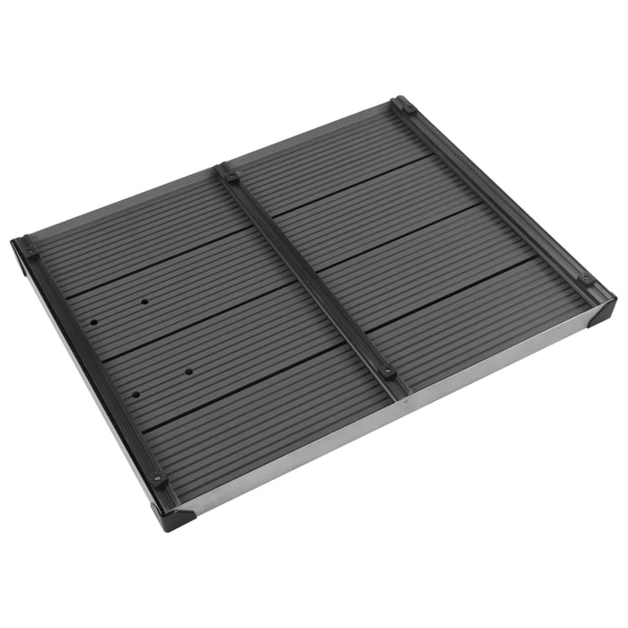 Cădiță de duș de exterior gri 80x62 cm WPC și oțel inoxidabil - WALTI WALTI