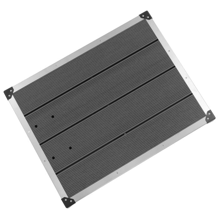 Cădiță de duș de exterior gri 80x62 cm WPC și oțel inoxidabil - WALTI WALTI