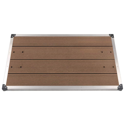 Cădiță de duș de exterior maro 110x62 cm WPC și oțel inoxidabil - WALTI WALTI
