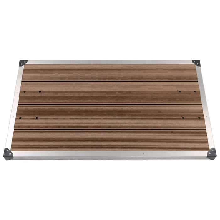 Cădiță de duș de exterior maro 110x62 cm WPC și oțel inoxidabil - WALTI WALTI