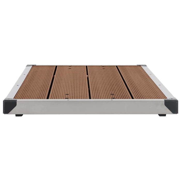 Cădiță de duș de exterior maro 110x62 cm WPC și oțel inoxidabil - WALTI WALTI