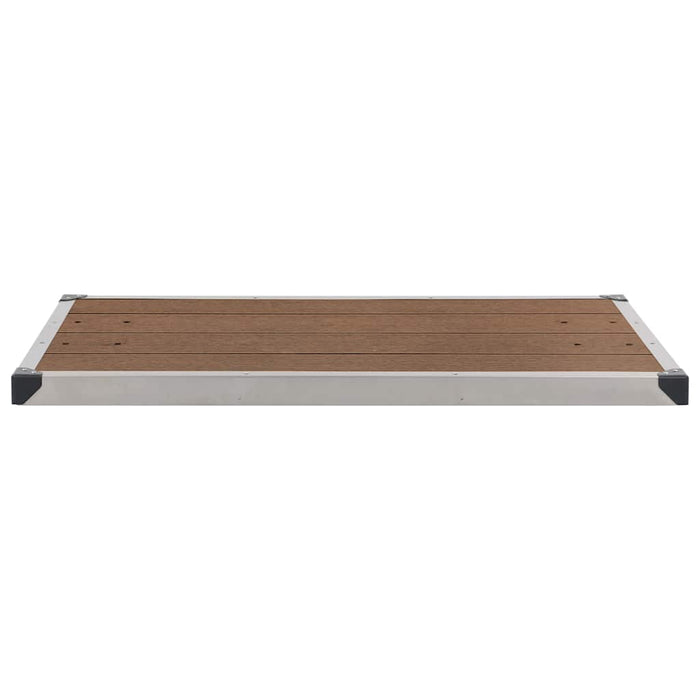 Cădiță de duș de exterior maro 110x62 cm WPC și oțel inoxidabil - WALTI WALTI