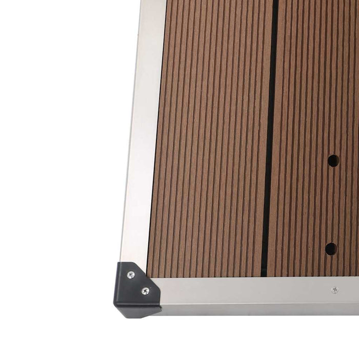 Cădiță de duș de exterior maro 110x62 cm WPC și oțel inoxidabil - WALTI WALTI