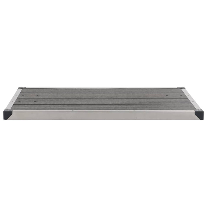 Cădiță de duș de exterior gri 110x62 cm WPC și oțel inoxidabil - WALTI WALTI