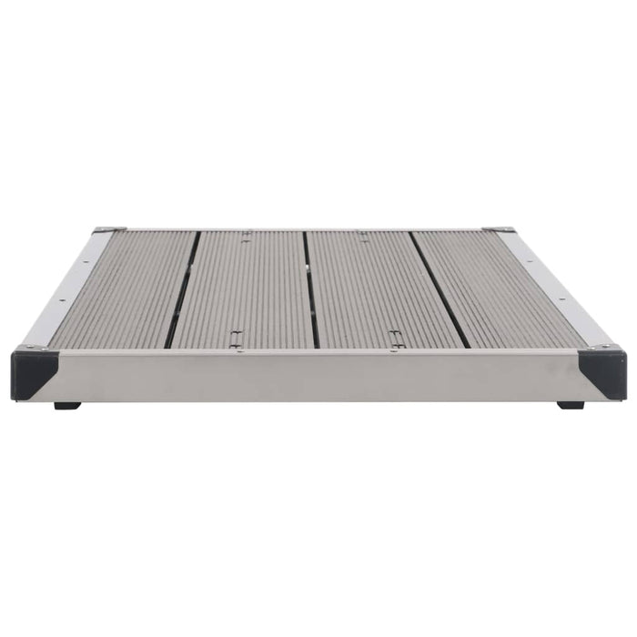Cădiță de duș de exterior gri 110x62 cm WPC și oțel inoxidabil - WALTI WALTI