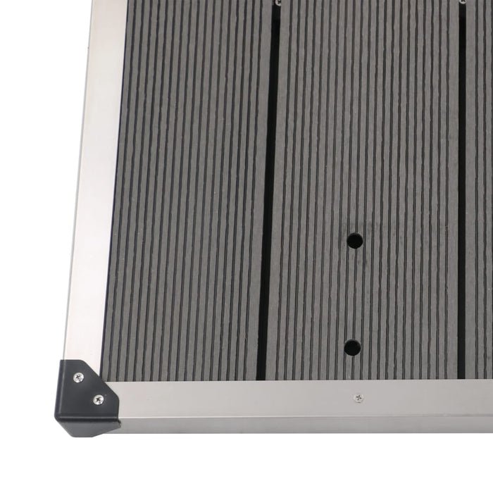 Cădiță de duș de exterior gri 110x62 cm WPC și oțel inoxidabil - WALTI WALTI