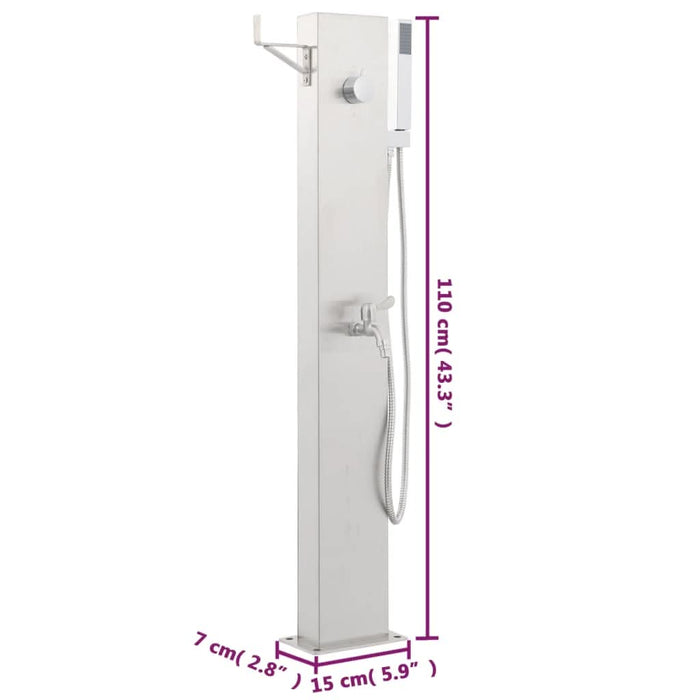Robinet de duș pentru grădină, 110 cm, oțel inoxidabil - WALTI WALTI