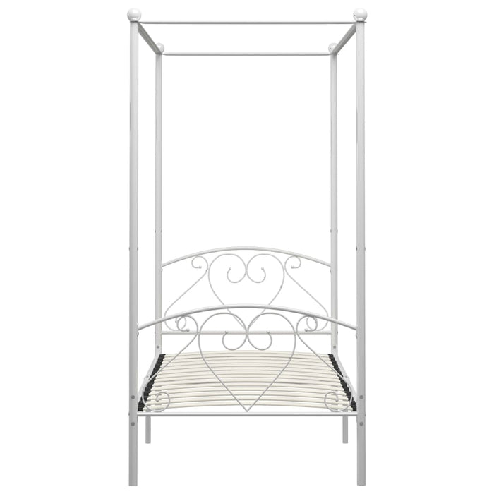 Cadru de pat cu baldachin, alb, 120 x 200 cm, metal - WALTI WALTI