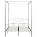 Cadru de pat cu baldachin, alb, 140 x 200 cm, metal - WALTI WALTI