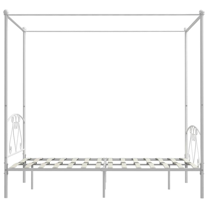 Cadru de pat cu baldachin, alb, 140 x 200 cm, metal - WALTI WALTI