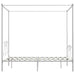 Cadru de pat cu baldachin, alb, 140 x 200 cm, metal - WALTI WALTI