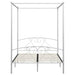 Cadru de pat cu baldachin, alb, 160 x 200 cm, metal - WALTI WALTI