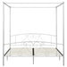 Cadru de pat cu baldachin, alb, 180 x 200 cm, metal - WALTI WALTI
