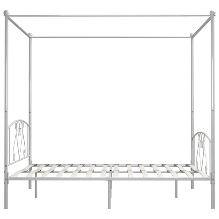 Cadru de pat cu baldachin, alb, 180 x 200 cm, metal - WALTI WALTI