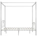 Cadru de pat cu baldachin, alb, 180 x 200 cm, metal - WALTI WALTI