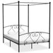 Cadru de pat cu baldachin, negru, 140 x 200 cm, metal - WALTI WALTI