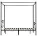 Cadru de pat cu baldachin, negru, 140 x 200 cm, metal - WALTI WALTI