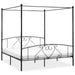 Cadru de pat cu baldachin, negru, 180 x 200 cm, metal - WALTI WALTI