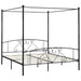 Cadru de pat cu baldachin, negru, 180 x 200 cm, metal - WALTI WALTI