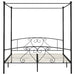 Cadru de pat cu baldachin, negru, 180 x 200 cm, metal - WALTI WALTI