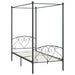 Cadru de pat cu baldachin, gri, 120 x 200 cm, metal - WALTI WALTI