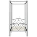 Cadru de pat cu baldachin, gri, 120 x 200 cm, metal - WALTI WALTI