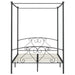 Cadru de pat cu baldachin, gri, 140 x 200 cm, metal - WALTI WALTI